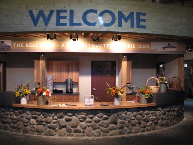 The Reception Counter of the Bell Barn Interpretive Centre. 