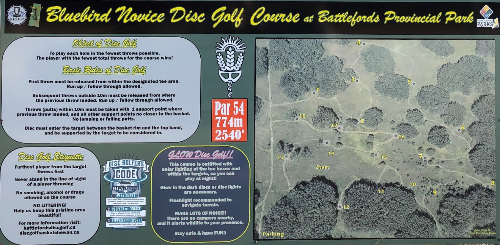 Bluebird Novice Disc Golf Course