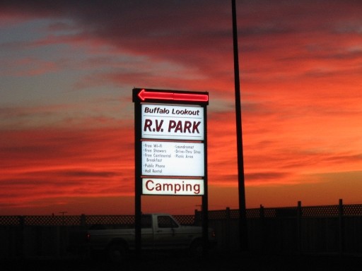 Buffalo Lookout RV Park - Sunset