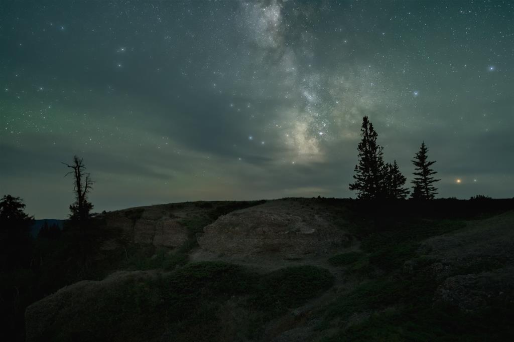 Night sky, Cypress Hills Interprovincial Park; Photo: Jeanine Holowatuik