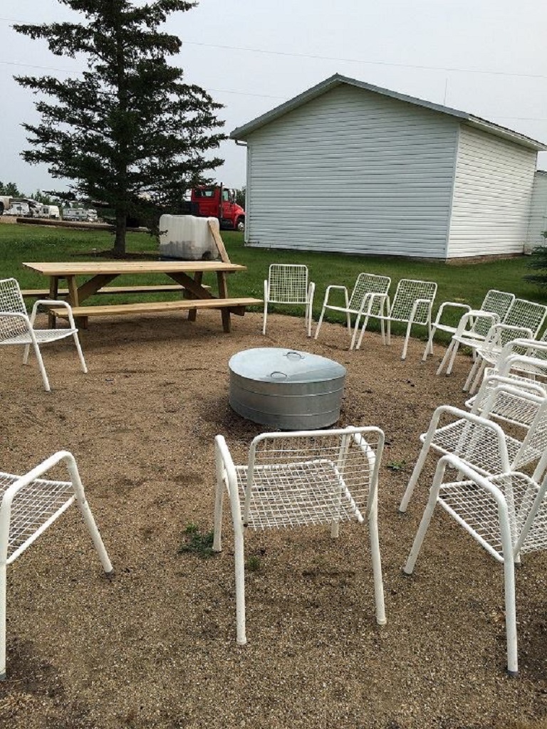 One of two community fire pits at Camp'N RV