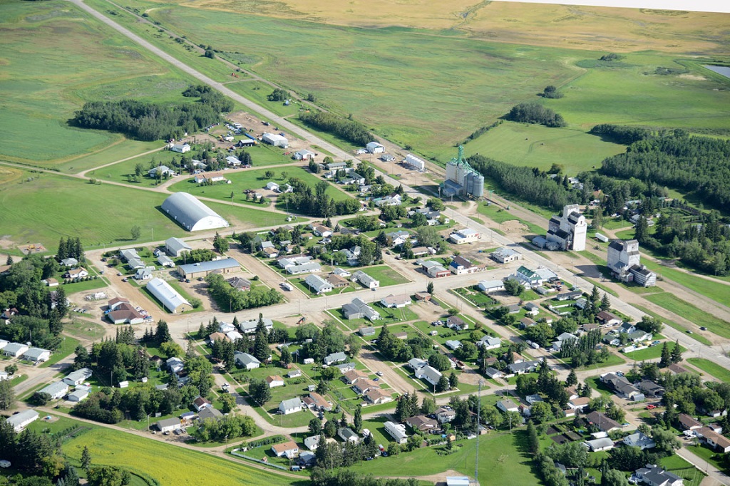 2015 aerial view of the Village of Canwood