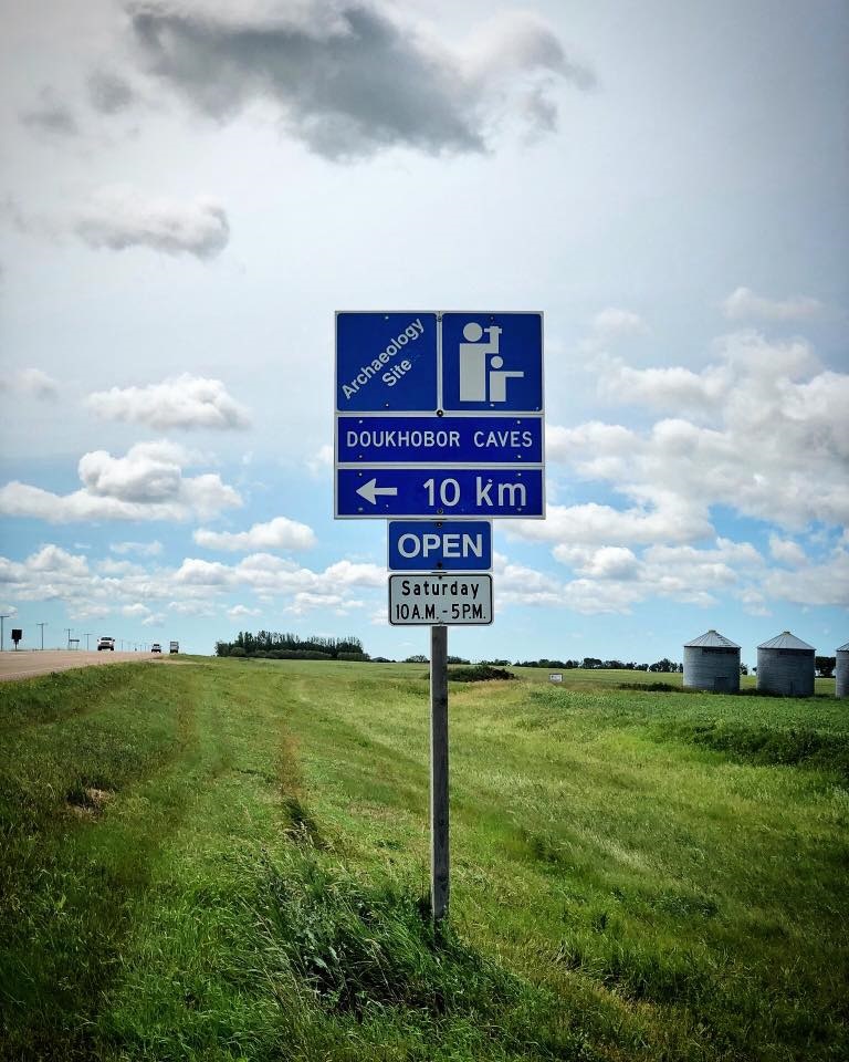 Doukhobor Dugout House Signage