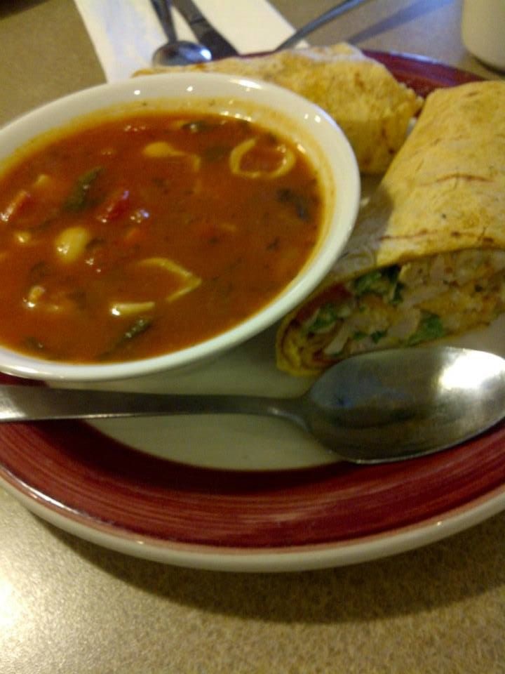 Wrap and soup - lunch option 