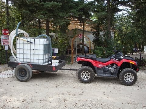 Yorkton City Campground - Kermit - This is our portable septic unit that comes right to your site for a fee.