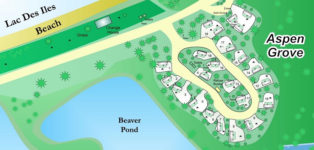 Northern Cross Resort Ltd - Map of Aspen Grove Campground