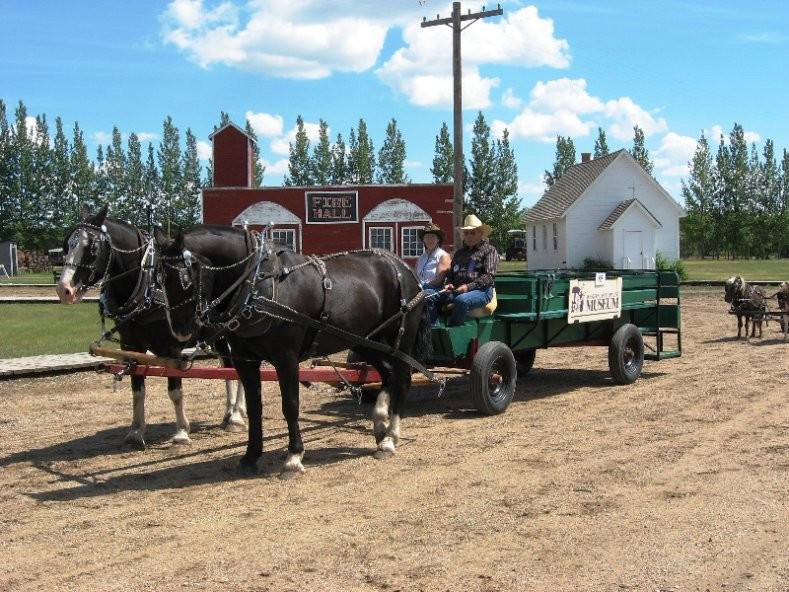 Western Development Museum - Heritage Farm and Village - Horse and Wagon - Photo Credit: WDM Photo