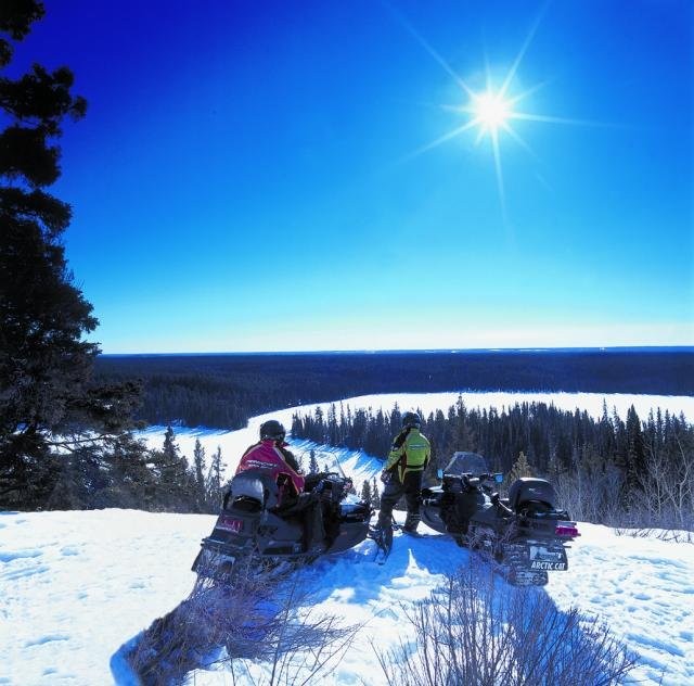 Snowmobiling at Narrow Hills Provincial Park 