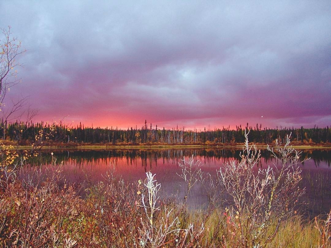 Reindeer Lake Trout Camp - Spring sunset