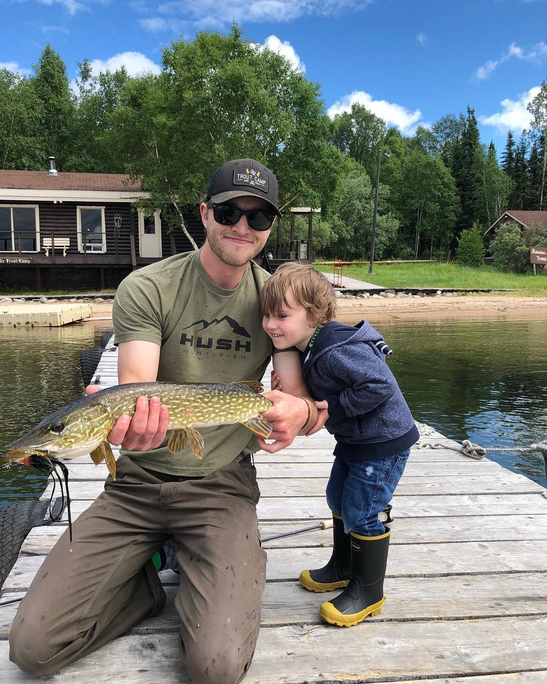 Reindeer Lake Trout Camp - Fishing from the dock