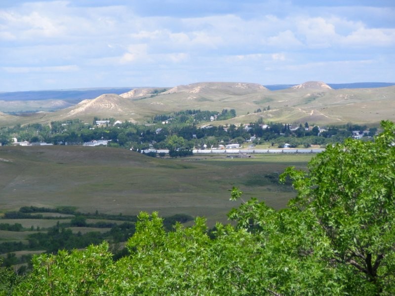 Rockglen, taken from across the valley S.E. of town.