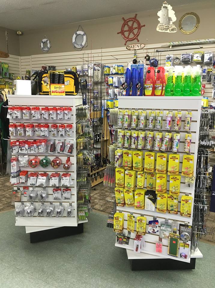 Sask Landing Marina carries a large selection of fishing tackle and supplies.