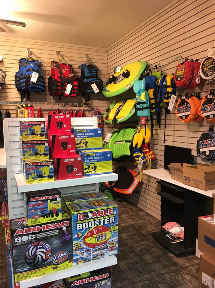 Sask Landing Marina has an assortment of water toys and accessories.