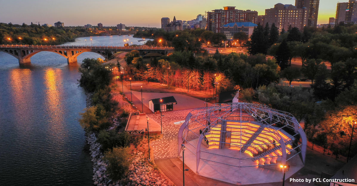 Evening at Shakespeare on the Saskatchewan site