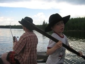 Fishing at Tie Lake on Sturgeon River Ranch 