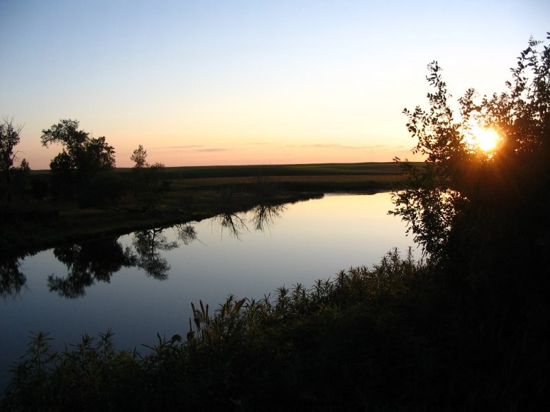 The Wood River at sunset.