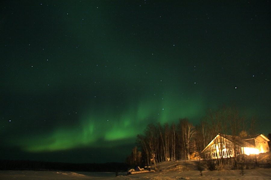 Northern Lights above the Waterfront Lodge