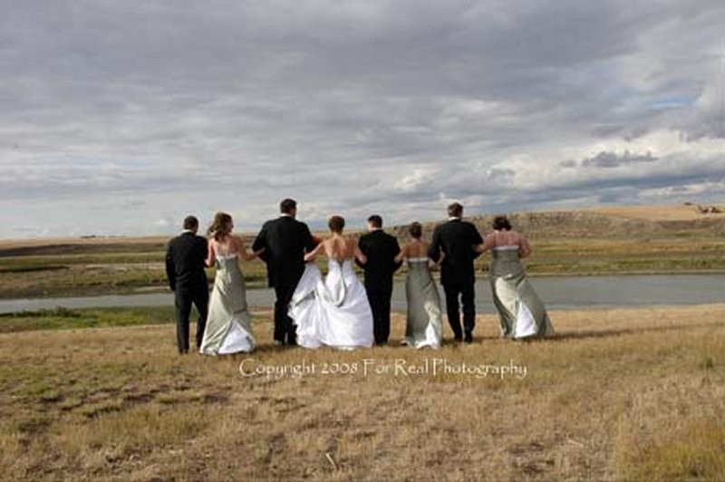 Wedding on the banks of the Wood River.