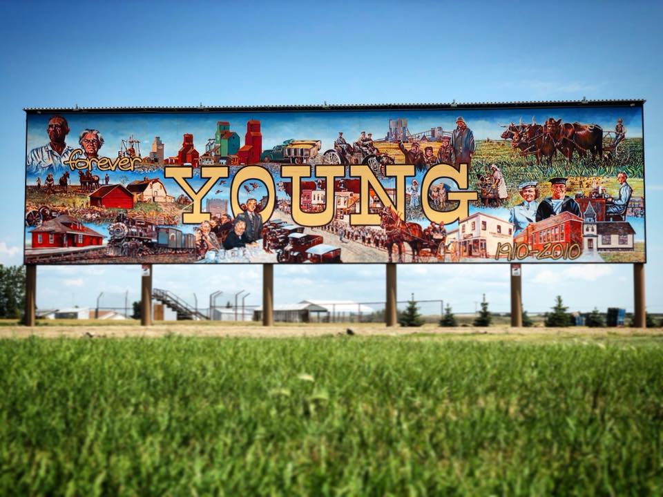 Village of Young mural painted by Mchael R. Gaudet